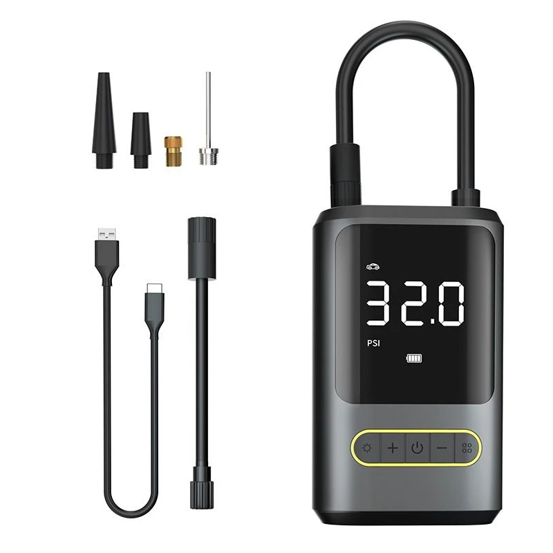 Mini compressor de ar portátil e recarregável - Pneu de carro, bicicleta, bolas, boias e muito mais - Encher e calibrar - Imagem 5